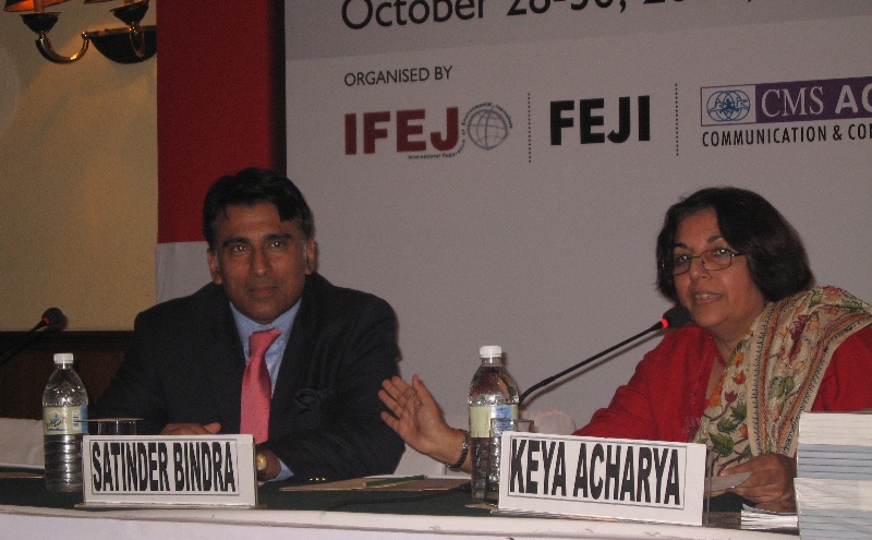 Satinder Bindra (left) and Keya Acharya