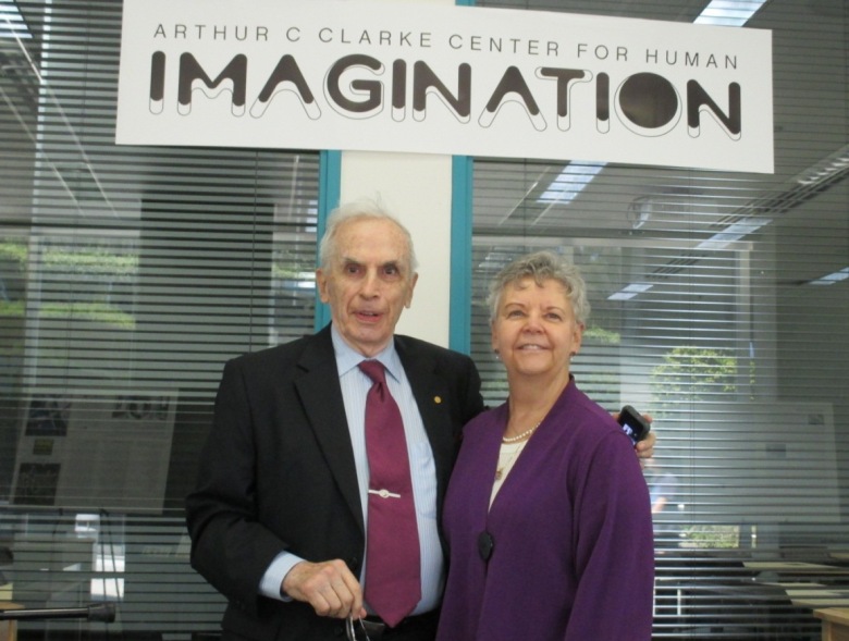 Tedson Meyers, Chairman,and Monica Morgan, Executive Director of Arthur C Clarke Foundation