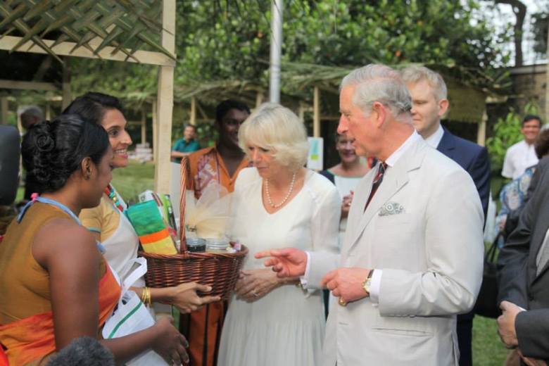 Prince Charles visits the Good Market and meets organic producers of Sri Lanka - Nov 2013 in Colombo