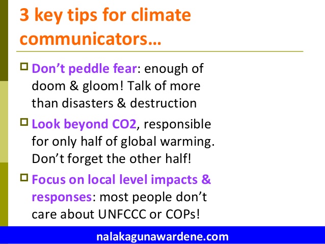 3 broad tips on climate communications - from Nalaka Gunawardene